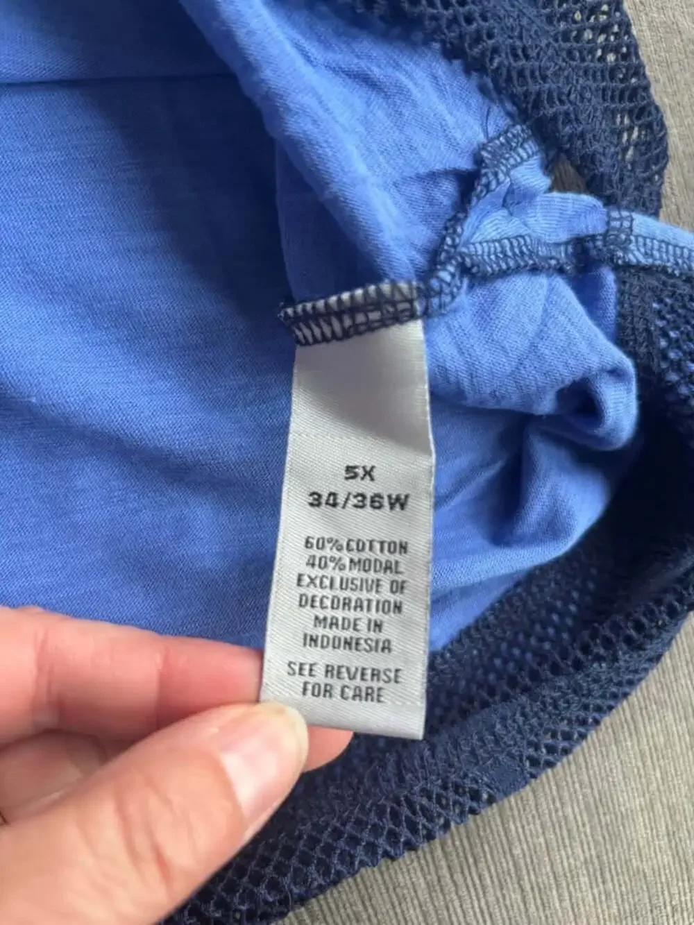 NWT Catherines Blue Sleeveless V-Neck Top Size 5X